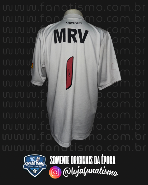 Conjunto (Camisa + Short) do Vasco Oficial Goleiro Cinza Reebok 2008 #1 Tiago Usada em Jogo G - Imagem 2