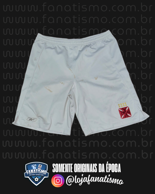 Conjunto (Camisa + Short) do Vasco Oficial Goleiro Cinza Reebok 2008 #1 Tiago Usada em Jogo G - Imagem 3