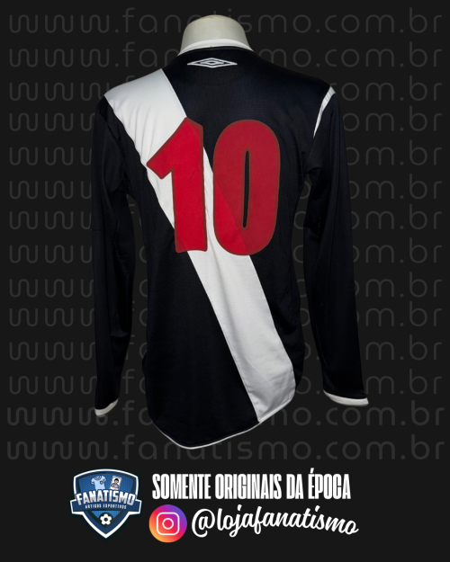 Camisa do Vasco Oficial I Manga Longa Umbro 2006 #10 M - Imagem 2