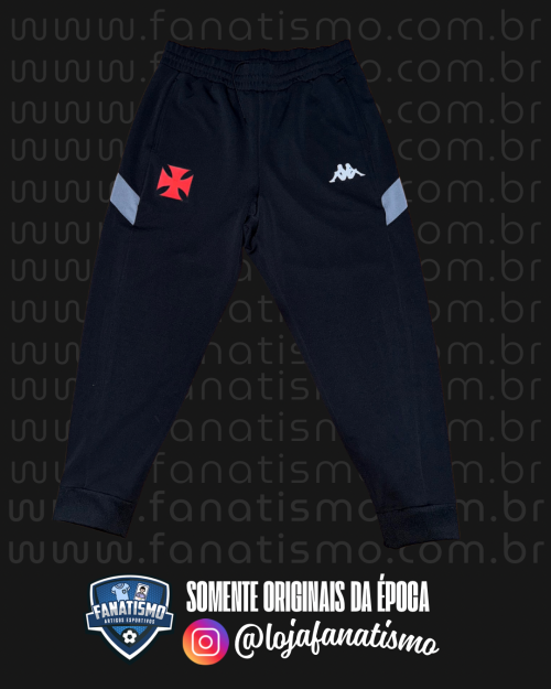 Calça do Vasco Oficial Treino Comissão Técnica Kappa 2023/2024 C/Bolsos GG