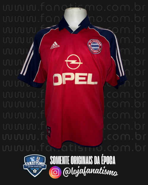 Camisa do Bayern Munich Oficial I Adidas 1999/2000 S/Nº G
