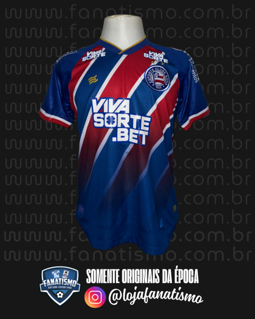 Camisa do Bahia Oficial I Esquadrão 2025 #27 Caio Roque Usada em Jogo M