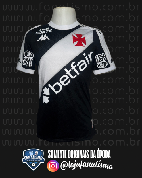 Camisa do Vasco Oficial I Kappa 2025 #12 Victor Luis Usada em Jogo M
