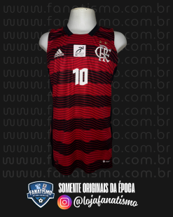 Camiseta do Flamengo Oficial I Basquete Adidas 2023 #10 Usada em Jogo GG