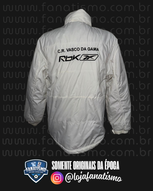 Parka do Vasco Oficial Branca Reebok 2007 GG - Imagem 2