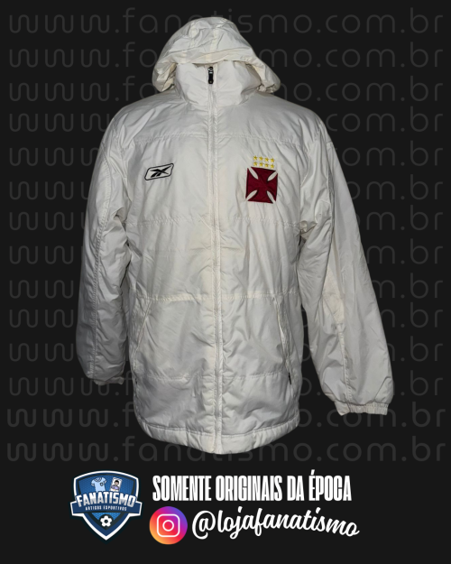 Parka do Vasco Oficial Branca Reebok 2007 GG - Imagem 3