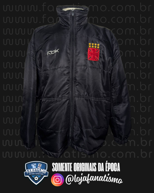 Parka do Vasco Oficial Preta Reebok 2007 GG