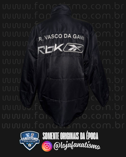 Parka do Vasco Oficial Preta Reebok 2007 GG - Imagem 2