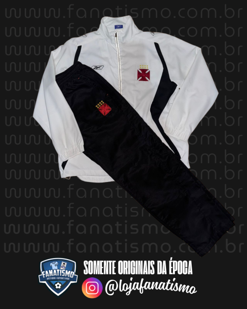 Agasalho do Vasco (Jaqueta + Calça) Oficial Viagem Reebok 2006/2007 GG
