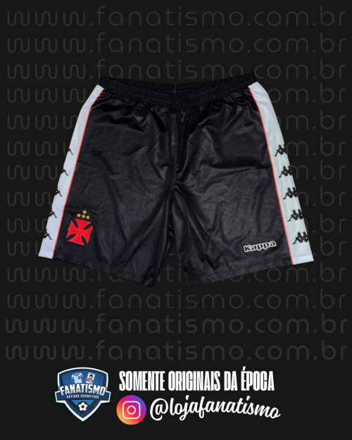 Short do Vasco Oficial Retrô Kappa 1997 Novo GG
