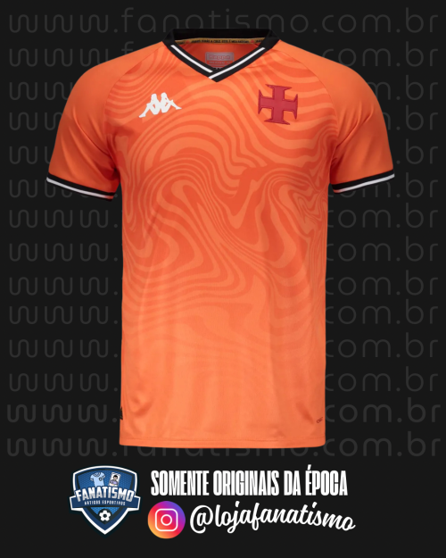 Camisa do Vasco Oficial Goleiro Laranja Kappa 2025 Nova