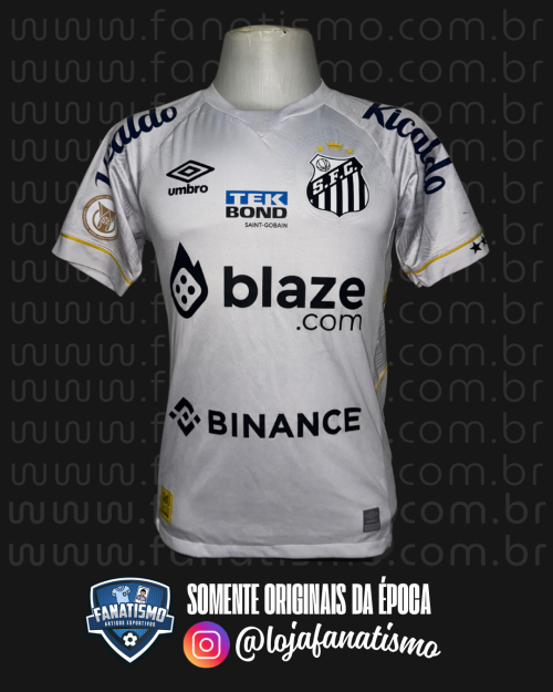 Camisa do Santos Oficial I Umbro 2023 #13 João Lucas Usada em Jogo P