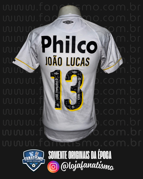 Camisa do Santos Oficial I Umbro 2023 #13 João Lucas Usada em Jogo P - Imagem 2
