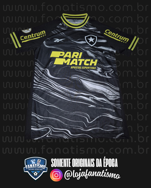 Camisa do Botafogo Oficial IV Reebok 2024 #13 Alex Telles Usada em Jogo Único vs. Vasco P
