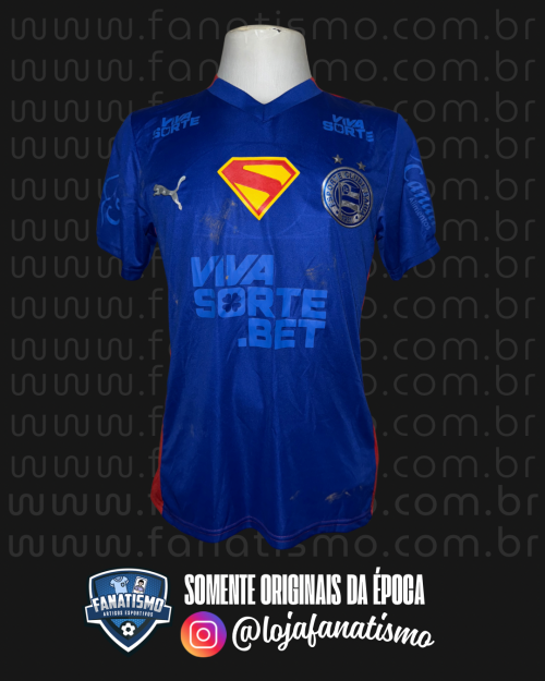 Camisa do Bahia Oficial III Puma 2025 #10 Everton Ribeiro Usada em Jogo Único “Superman” M