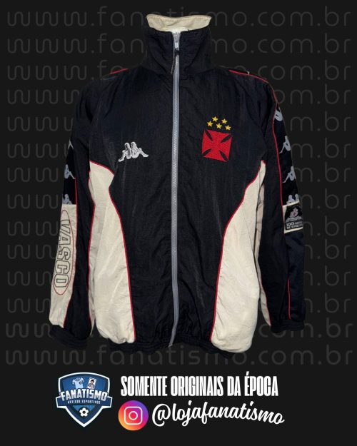 Agasalho (Jaquete + Calça) do Vasco Oficial Viagem Kappa 1998 G - Imagem 2