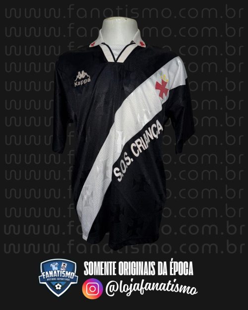 Camisa do Vasco Oficial I Kappa 1996 #3 Usada em Jogo SOS Criança G