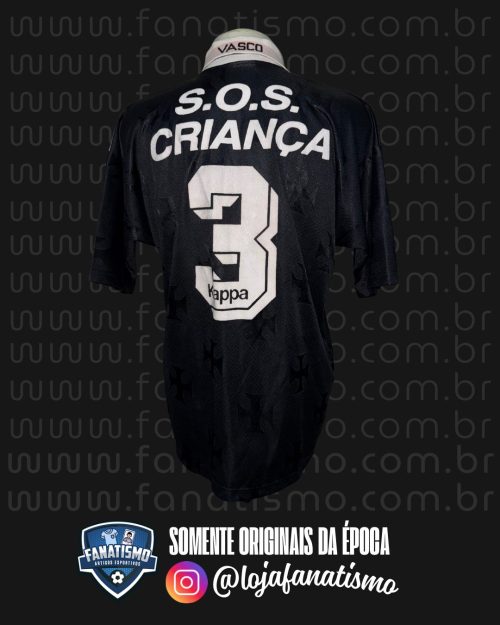 Camisa do Vasco Oficial I Kappa 1996 #3 Usada em Jogo SOS Criança G - Imagem 2