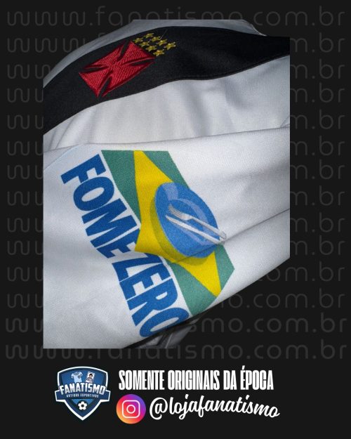 Camisa do Vasco Oficial II Umbro 2003 #5 Da Silva Usada em Jogo Único ‘Fome Zero’ - Imagem 3