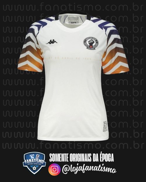 Camisa do Vasco Oficial Aquecimento Branca Kappa 2024/2025 Feminina Nova G