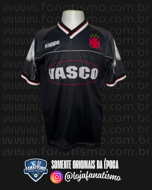 Camisa do Vasco Oficial Treino Preta Kappa 1998 G