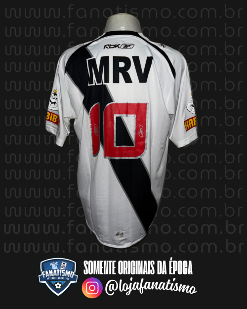 Camisa do Vasco Oficial II Reebok 2008 #10 Edmundo GG - Imagem 2