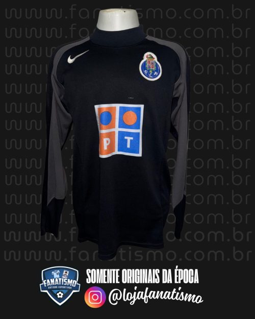 Camisa do Porto Oficial Goleiro Manga Longa Nike 2004/2005 #1 Helton Usada em Jogo G