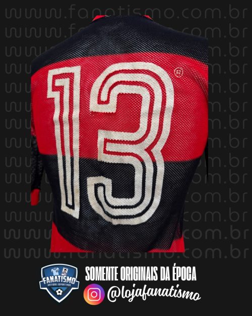 Camisa do Flamengo Oficial I Adidas 1981 #13 Marinho Usada em Jogo - Imagem 4
