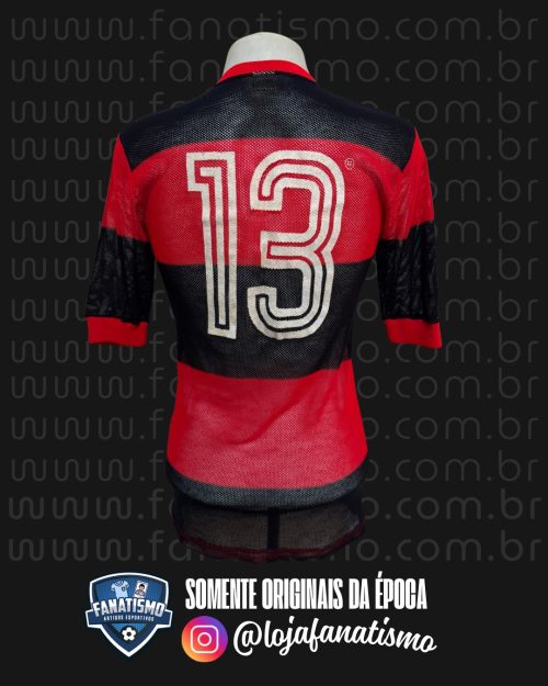 Camisa do Flamengo Oficial I Adidas 1981 #13 Marinho Usada em Jogo - Imagem 2