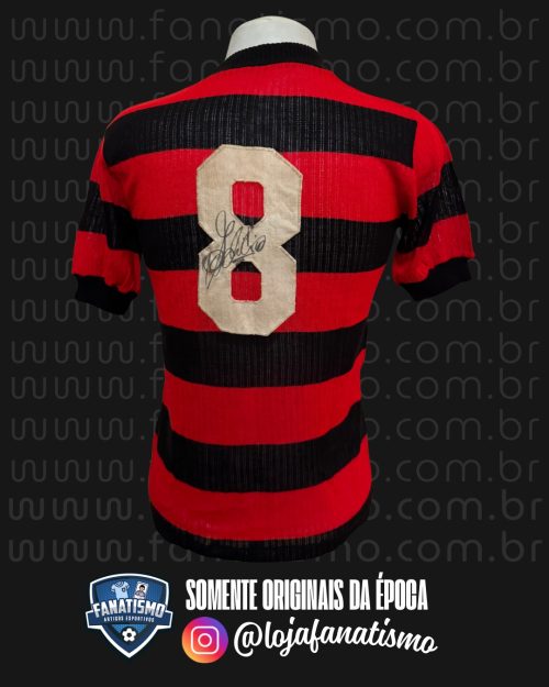 Camisa do Flamengo Oficial I Doria 1976 #8 Adílio Usada em Jogo - Imagem 2
