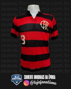 Camisa do Flamengo Oficial I Doria 1976 #8 Adílio Usada em Jogo