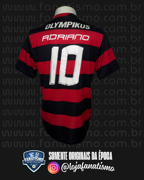Camisa do Flamengo Oficial I Olympikus 2009 #10 Adriano M - Imagem 2