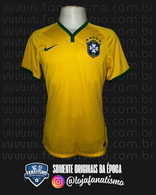 Camisa da Seleção Brasileira Oficial I Nike 2014 #15 De Jogo M