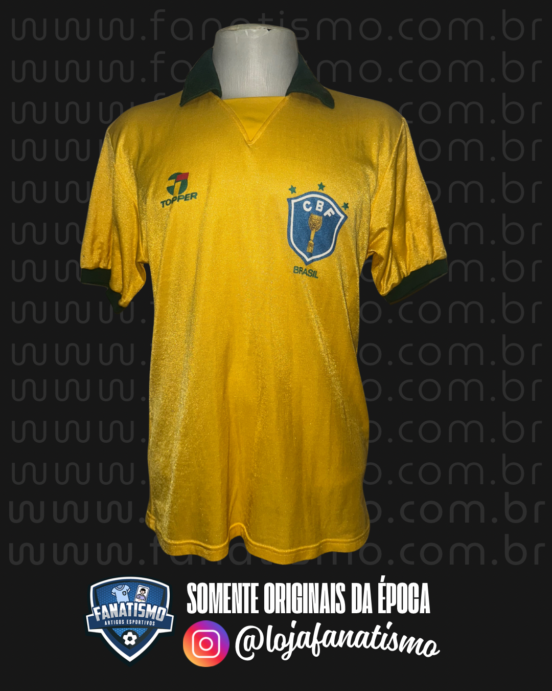 Camisa da Seleção Brasileira Oficial I Topper 1990 S/Nº G