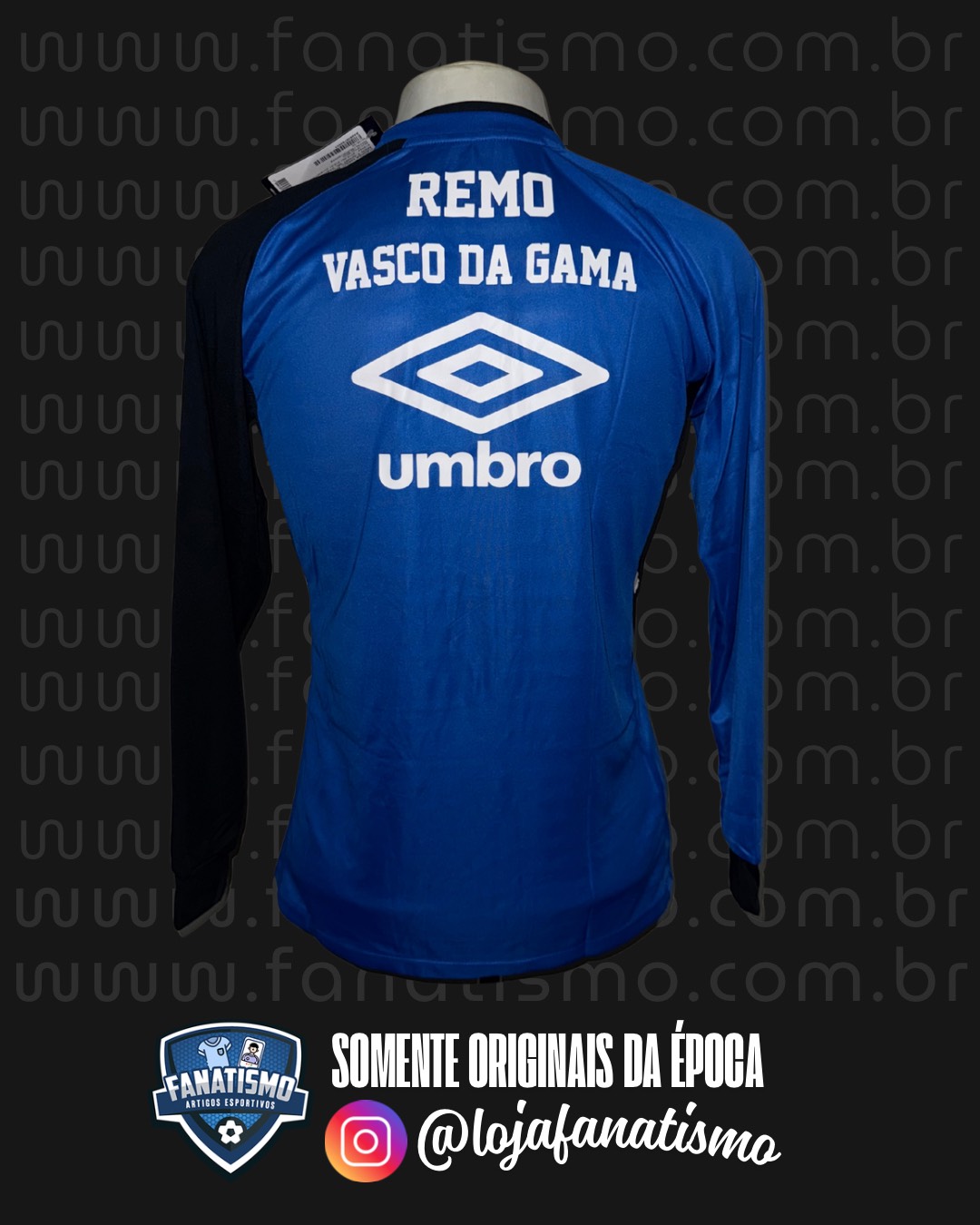 Camisa do Vasco Oficial Treino Manga Longa Remo Umbro 2014/2015 Nova M - Imagem 2