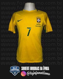 Camisa da Seleção Brasileira Oficial I Beach Soccer Nike 2016 #7 Balinha Usada em Jogo