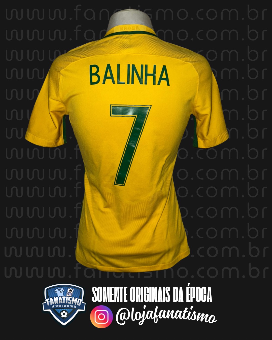 Camisa da Seleção Brasileira Oficial I Beach Soccer Nike 2016 #7 Balinha Usada em Jogo - Imagem 2