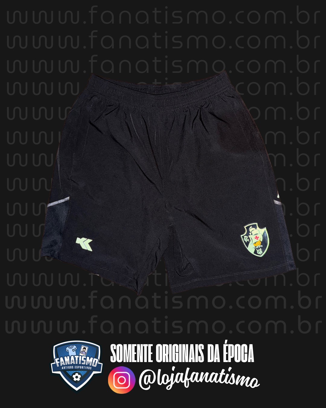 Bermuda do Vasco Oficial Comissão Técnica Futsal Kyrios 2025 Nova