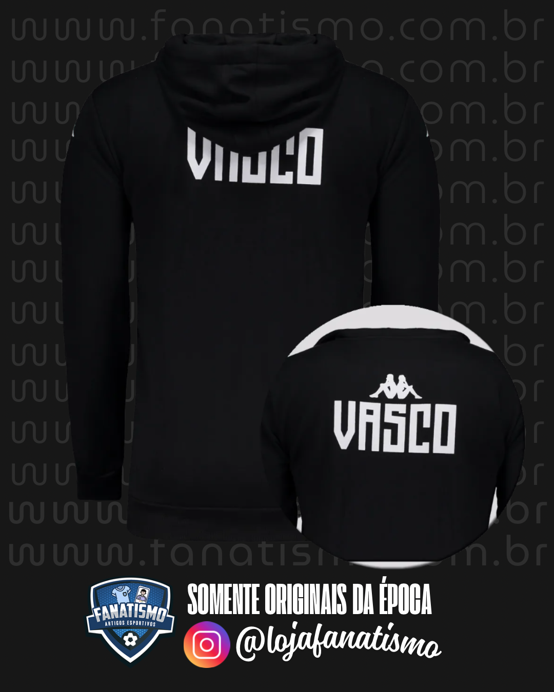 Jaqueta do Vasco Oficial Viagem Kappa 2025 Novo - Imagem 2