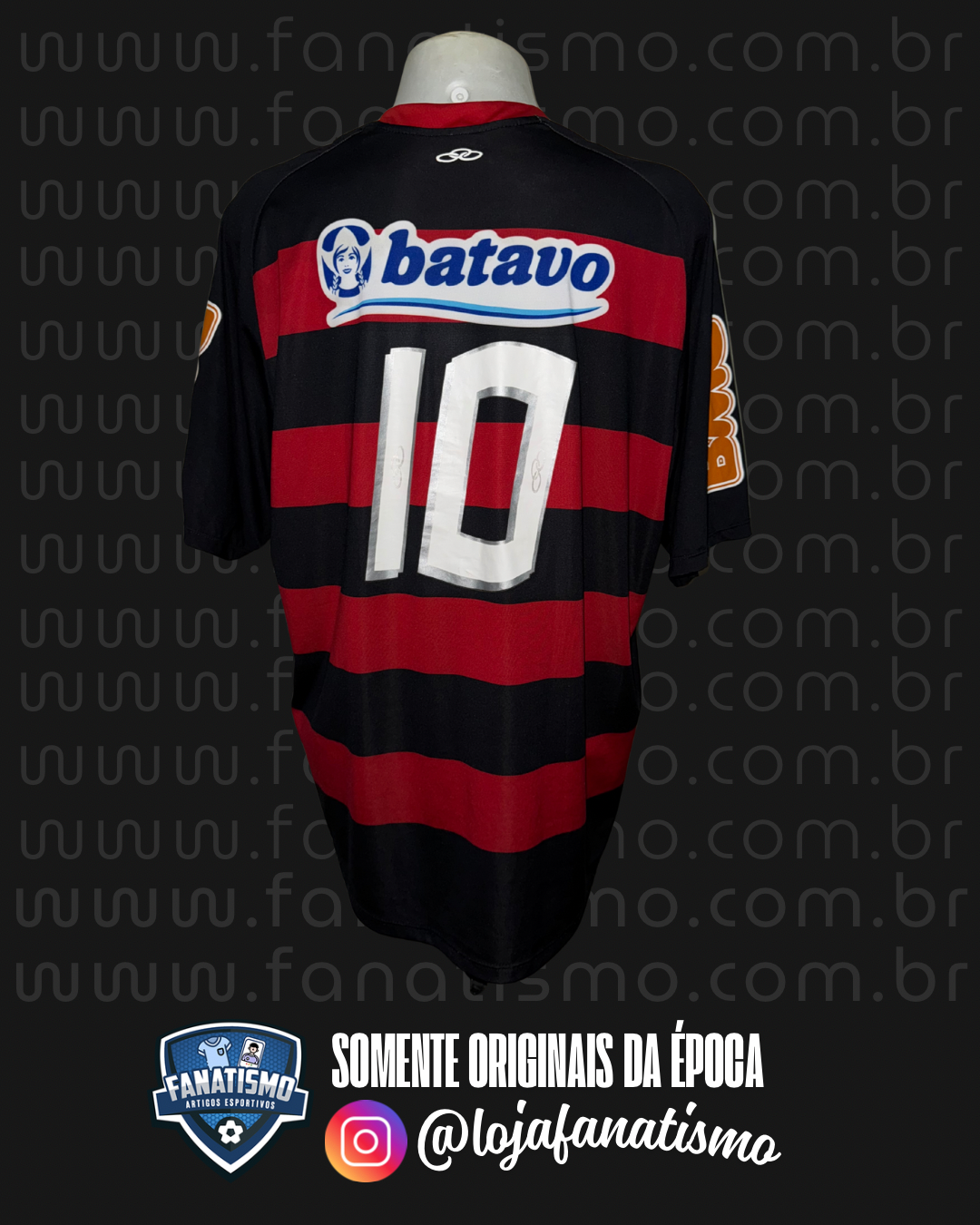 Camisa do Flamengo Oficial I Olympikus 2010 #10 Ronaldinho Gaúcho 2GG - Imagem 2