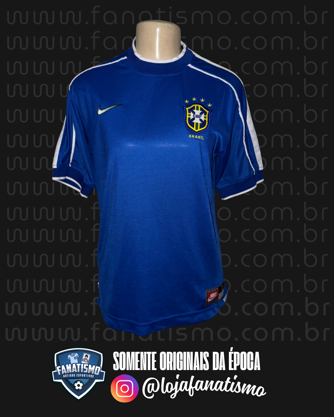 Camisa da Seleção Brasileira Oficial II Nike 1998 Feminina/Infantil