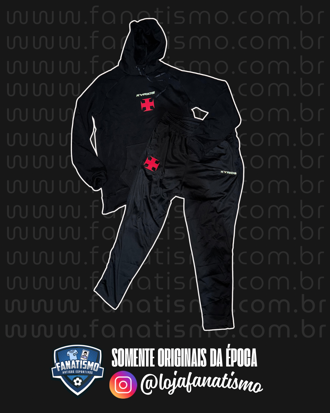 Agasalho do Vasco (Casaco + Calça) Oficial Futsal Kyrios 2025 Novo G