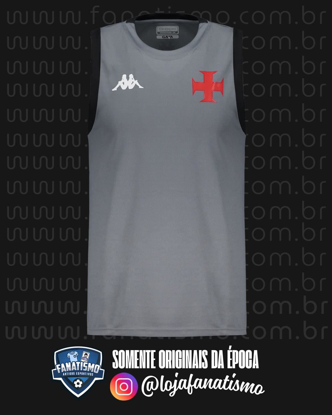 Regata do Vasco Oficial Treino Cinza Atleta Kappa 2025 Nova