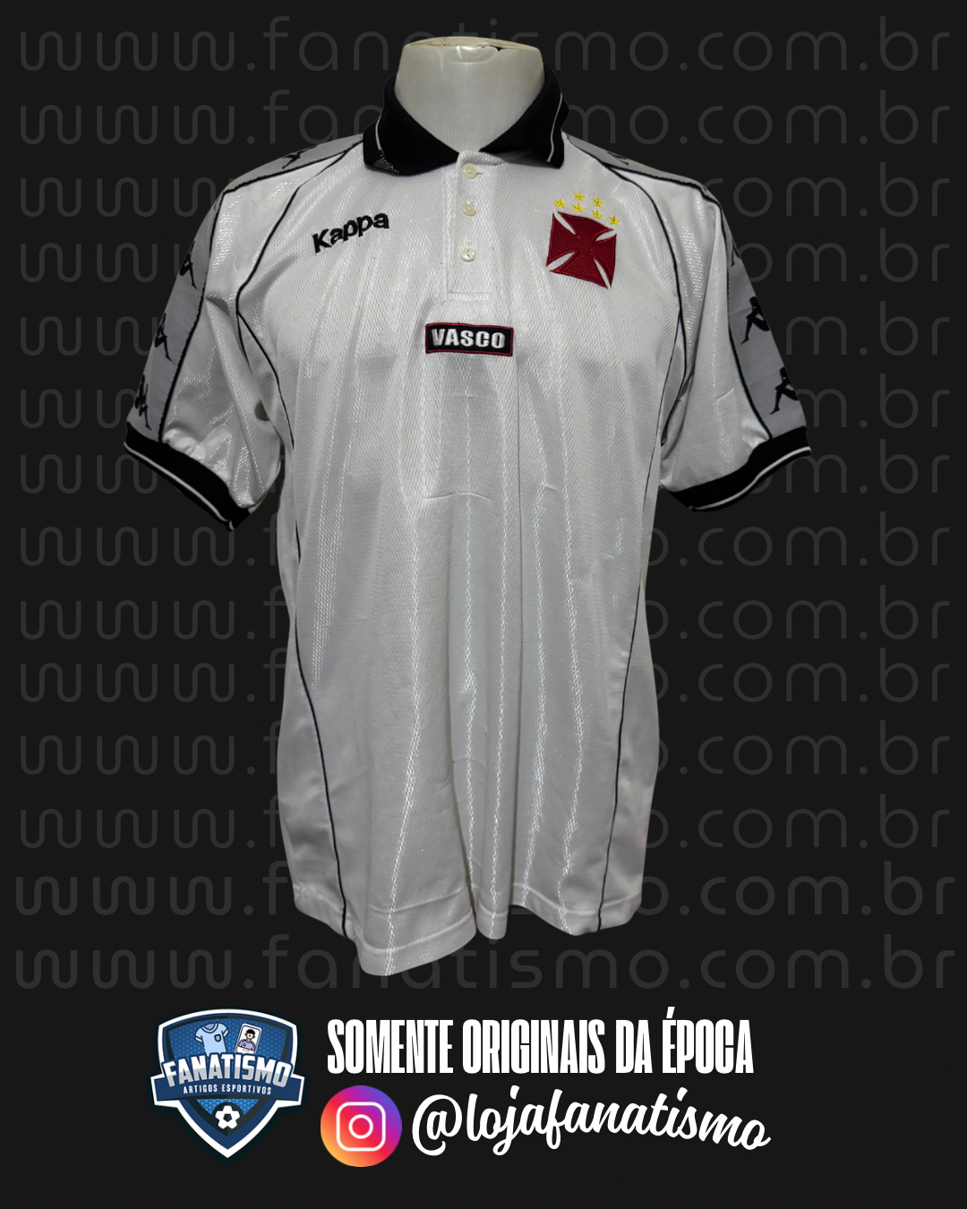 Camisa do Vasco Oficial Polo Comissão Técnica 2000 G