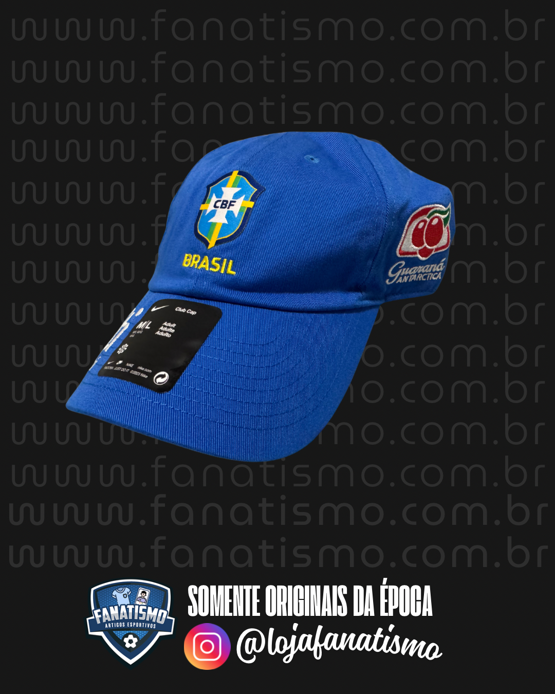 Boné da Seleção Brasileira Oficial Azul Nike 2023/2024 Novo