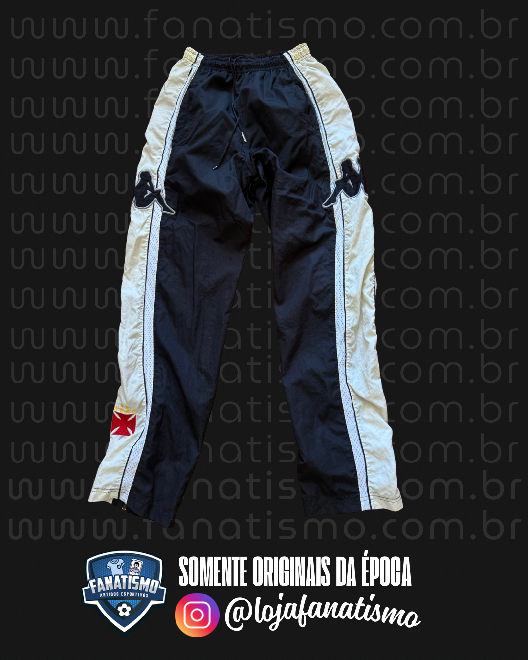 Calça do Vasco Oficial Viagem Kappa 2000 C/Bolso M