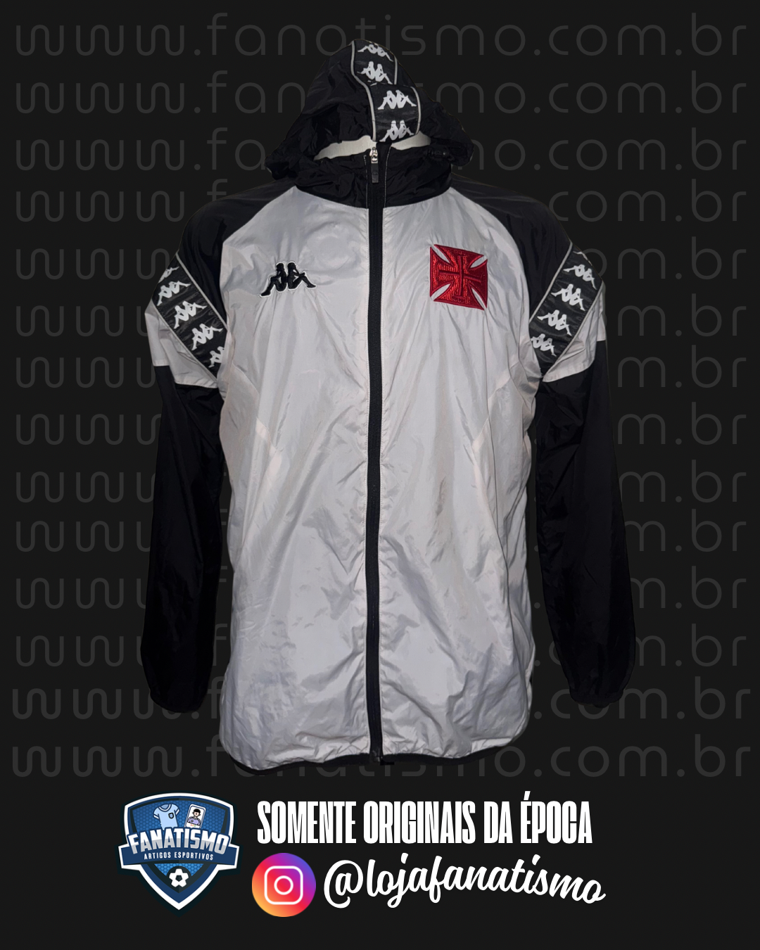 Jaqueta do Vasco Oficial Corta-Vento Kappa Cruz de Malta 2023 M