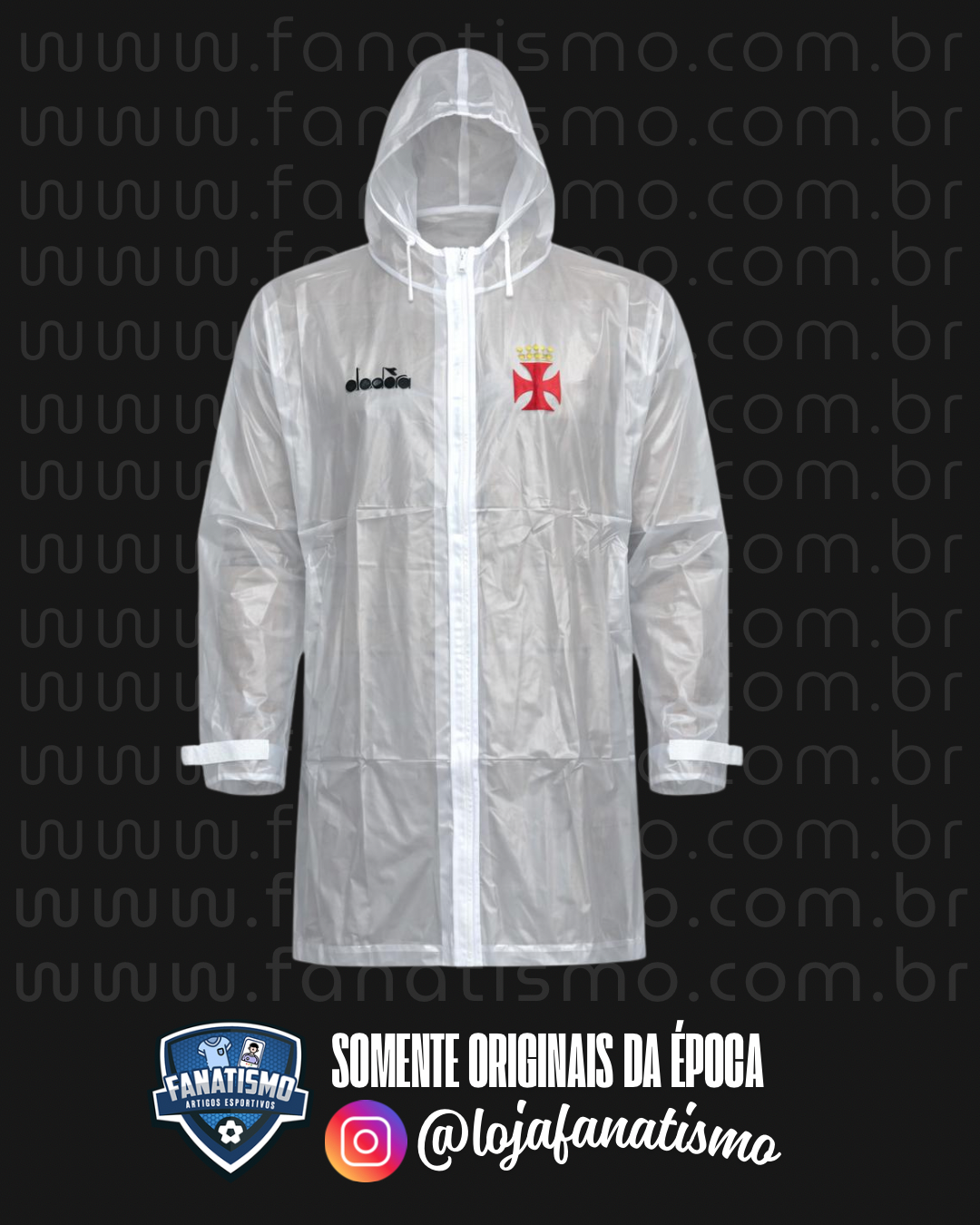 Capa de Chuva do Vasco Oficial Diadora 2019 Nova G