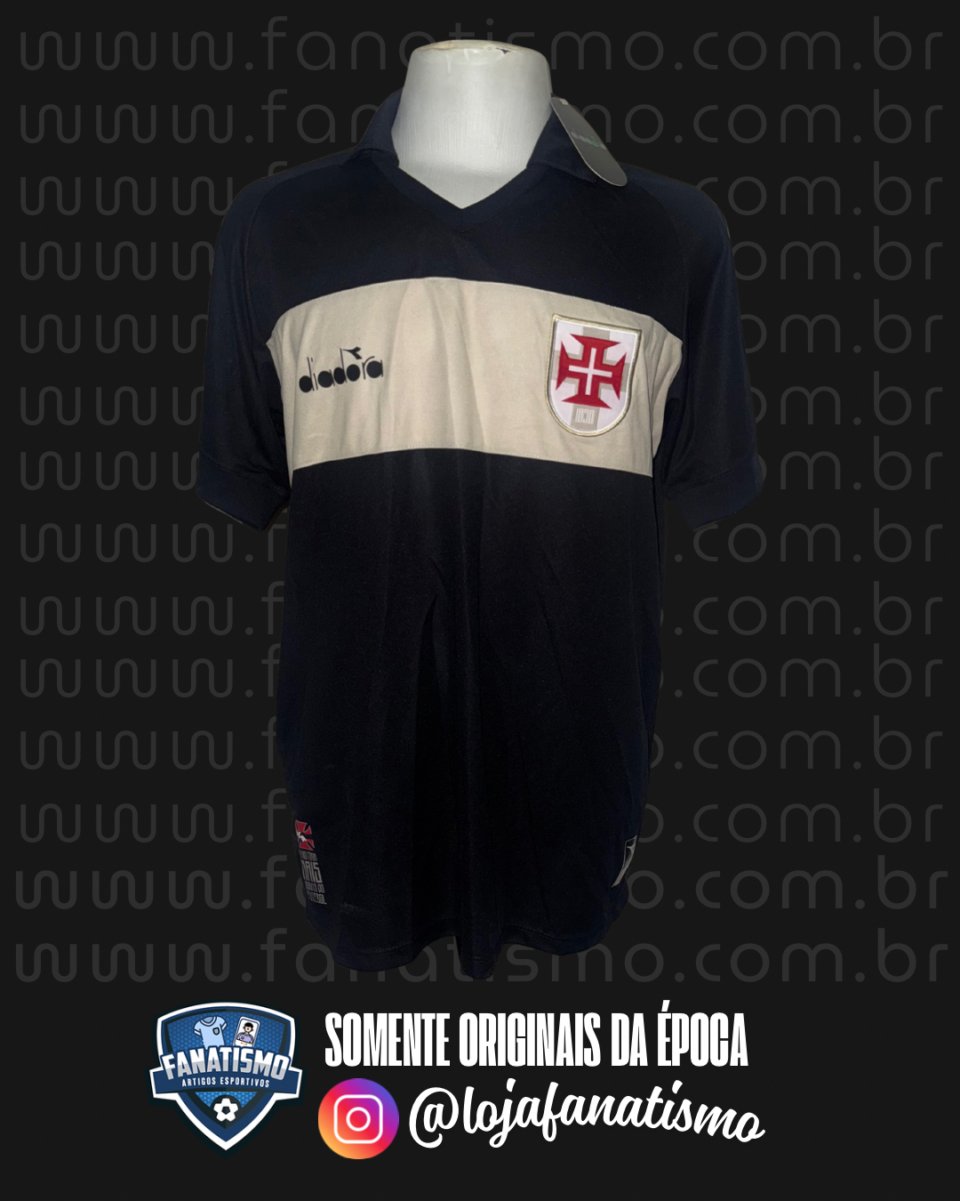 Camisa do Vasco Oficial III Goleiro Preta Diadora 2019 Nova GG
