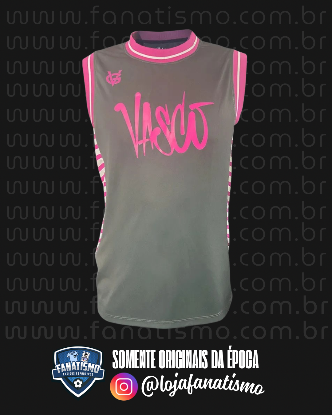 Regata do Vasco Oficial VG Basquete Chumbo/Rosa Nova
